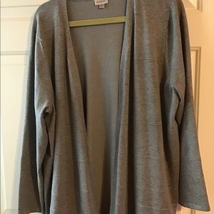 Avenue open front cardigan. Sz22/24. Grey.